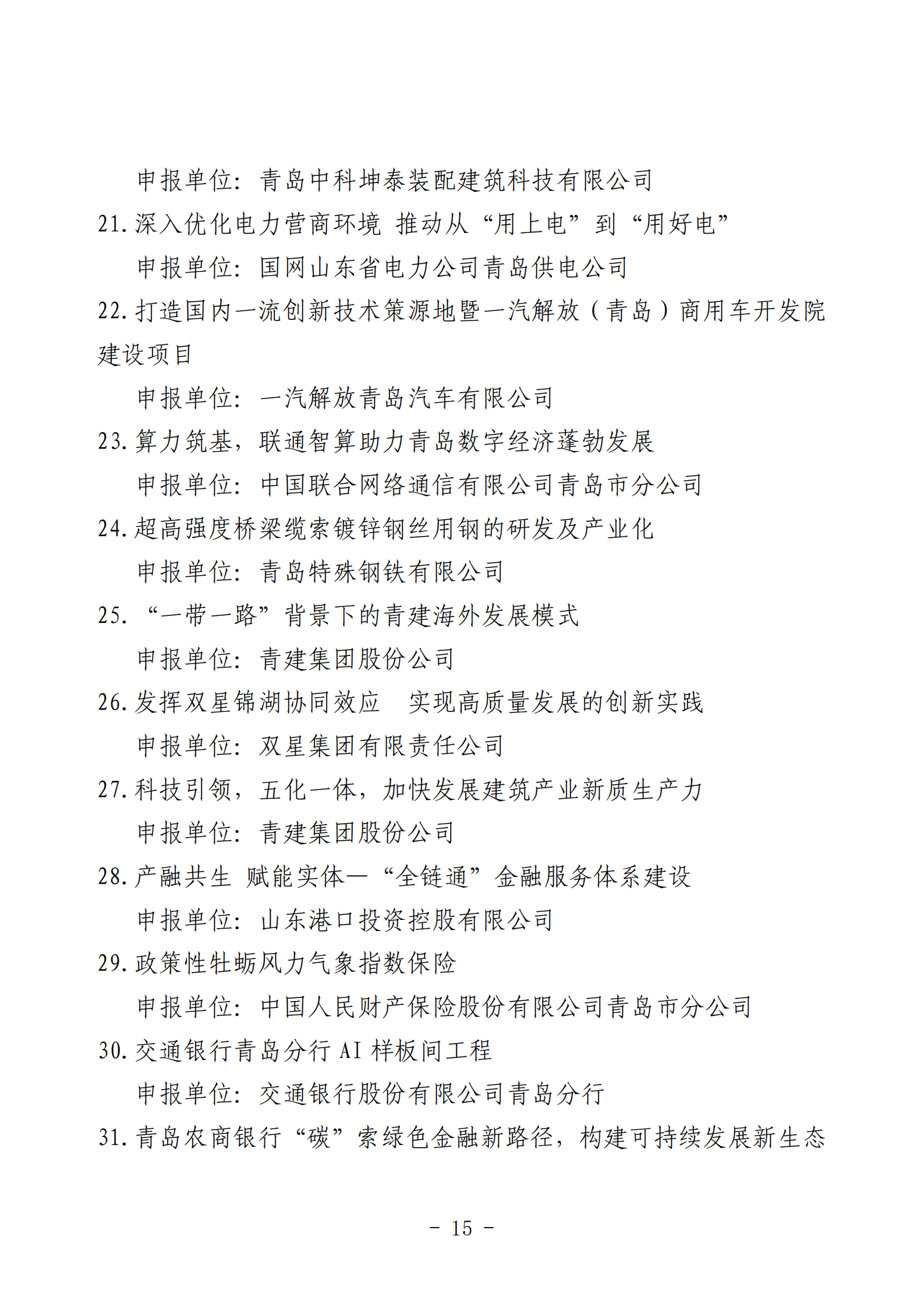 2024年度青島經(jīng)濟(jì)成就宣傳發(fā)布活動(dòng)推薦名單_15.png 2024年度青島經(jīng)濟(jì)成就宣傳發(fā)布活動(dòng)推薦名單_15.png